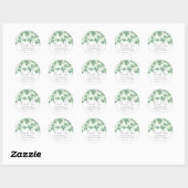 Sticker Rond Baby Shower de la Saint-Patrick Trèfle (Feuille)