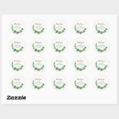 Sticker Rond Baby shower de la St. Patricks Day Merci (Feuille)