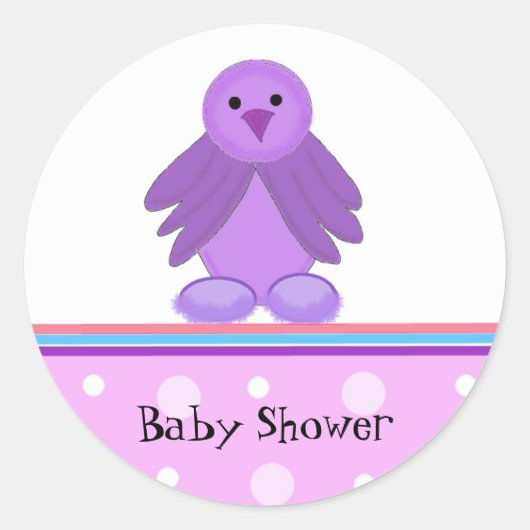 Sticker Rond Baby shower de Little Birdie (Devant)