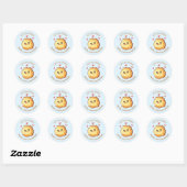 Sticker Rond Baby shower de Little Latke Hanoukka (Feuille)