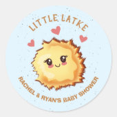 Sticker Rond Baby shower de Little Latke Hanoukka (Devant)