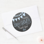 Sticker Rond Baby shower de look de tableau noir (Enveloppe)