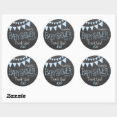 Sticker Rond Baby shower de look de tableau noir (Feuille)