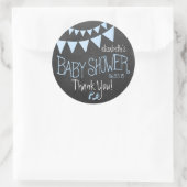Sticker Rond Baby shower de look de tableau noir (Sac)
