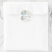 Sticker Rond Baby shower de Merci des ballons d'ours (Sac)