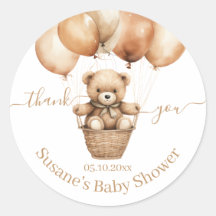 Baby shower de Merci d'ours en peluche volant