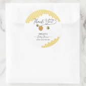 Sticker Rond Baby shower de nid d'abeille mignonne (Sac)