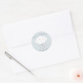 Sticker Rond Baby shower de nuage mignon (Enveloppe)