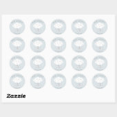 Sticker Rond Baby shower de nuage mignon (Feuille)