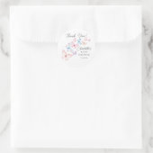 Sticker Rond Baby shower de papillons Whimsical (Sac)