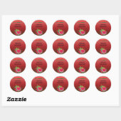 Sticker Rond Baby shower de pastèque doux (Feuille)