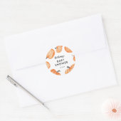 Sticker Rond Baby shower de patchs citrouille (Enveloppe)