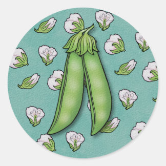Sticker Rond Baby shower de pois doux