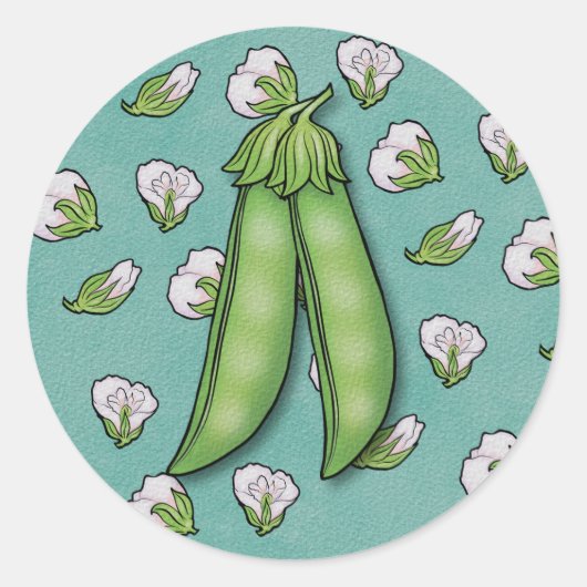 Sticker Rond Baby shower de pois doux (Devant)