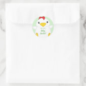 Sticker Rond Baby shower de poulet (Sac)