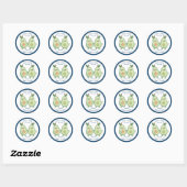 Sticker Rond Baby shower de Saint-Guacamole d'Avocado (Feuille)