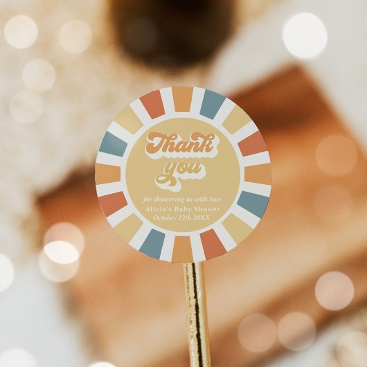 Sticker Rond Baby shower De Soleil Ici Le Fils Favore