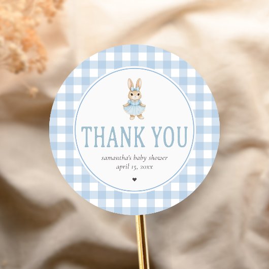 Sticker Rond Baby Shower de Somebunny