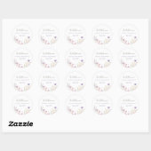 Sticker Rond Baby shower de terrain Fleur sauvage de prairie (Feuille)
