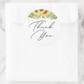 Sticker Rond Baby shower de tournesol verdoyant (Sac)