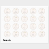 Sticker Rond Baby shower de verdure cigogne (Feuille)