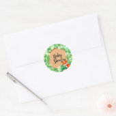 Sticker Rond Baby shower de verdure du renard des bois (Enveloppe)