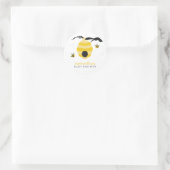 Sticker Rond Baby shower des abeilles (Sac)