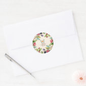 Sticker Rond Baby shower des animaux forestiers (Enveloppe)