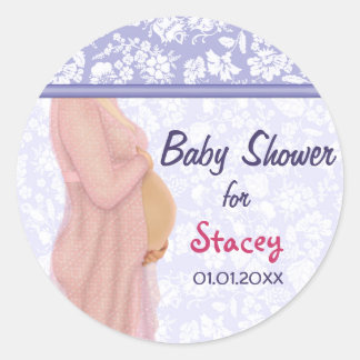 Sticker Rond Baby shower des rêves attendus