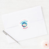 Sticker Rond Baby shower d'été Splish Splash Baby Bash Bienvenu (Enveloppe)