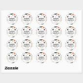 Sticker Rond Baby shower d'Halloween (Feuille)
