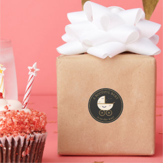 Sticker Rond Baby shower d'Halloween bébé