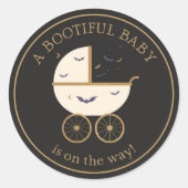 Sticker Rond Baby shower d'Halloween bébé (Devant)