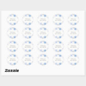 Sticker Rond Baby shower d'hiver de Flèches d'aquarelle simple (Feuille)