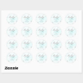 Sticker Rond Baby shower d'hiver de la Parties scintillant en p (Feuille)