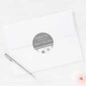 Sticker Rond Baby shower d'hiver gris blanc Favoriser les autoc (Enveloppe)