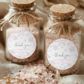 Sticker Rond Baby shower d'hiver Snowflake