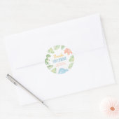 Sticker Rond Baby shower Dinosaur aquarelle (Enveloppe)