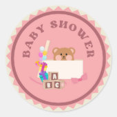 Sticker Rond Baby Shower Diseño, Pegatina/Stickers  (Devant)