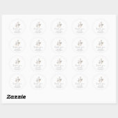 Sticker Rond Baby shower d'oie (Feuille)