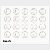 Sticker Rond Baby shower d'oie (Feuille)