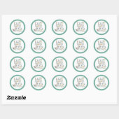 Sticker Rond Baby shower Doodle Safari (Feuille)