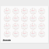 Sticker Rond Baby shower doux cerise d'aquarelle de printemps (Feuille)