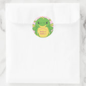 Sticker Rond Baby shower Dragon rose (Sac)