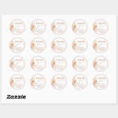 Sticker rond Baby shower du désert Boho (Feuille)