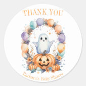 Sticker Rond Baby shower éffrayant (Devant)