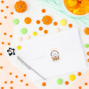 Sticker Rond Baby shower éffrayant