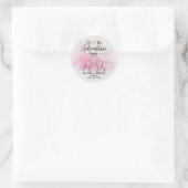 Sticker Rond Baby shower Eléphants jumeaux (Sac)