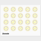 Sticker Rond Baby shower en caoutchouc Duckie (Feuille)