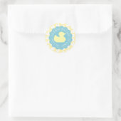 Sticker Rond Baby shower en caoutchouc Duckie (Sac)